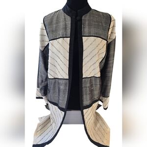 Molato Open Front Tunic Jacket Silk Blend Small